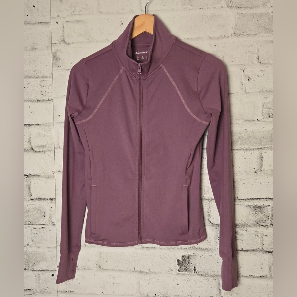 Abercrombie Kids Athletic Full Zip Jacket Purple Youth 15 16